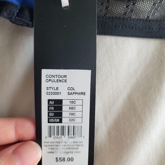 Blush Lingerie Contour Bra in Sapphire Blue - Picture 4 of 4